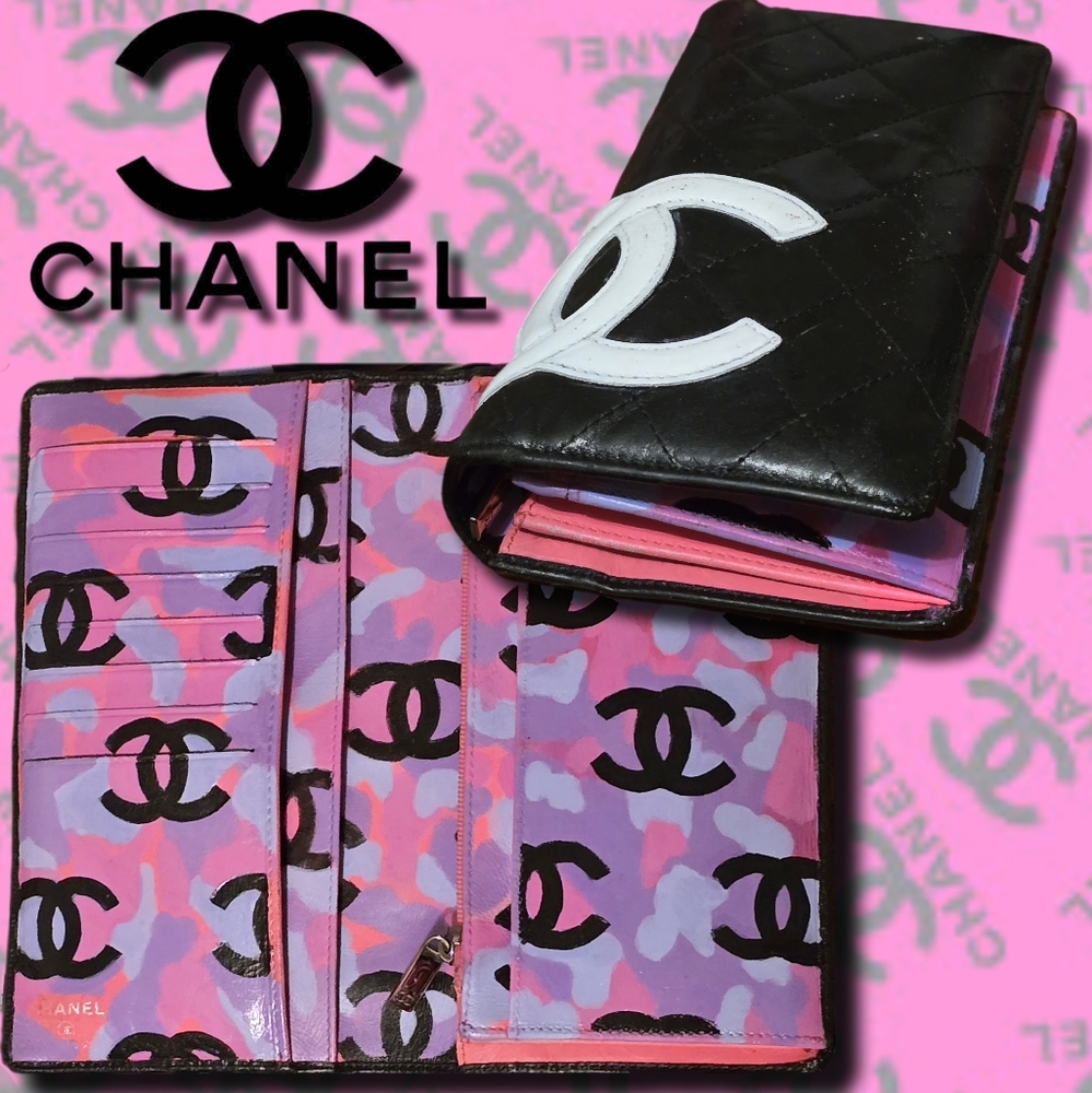 ⭐️Chanel Custom Bunny Starling Cambon Line Long Wallet with Chanel Dust Bag